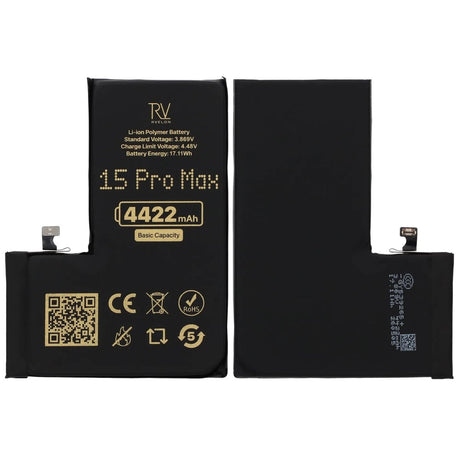 Rvelon Premium Batteri til iPhone 15 Pro Max - 4422mAh