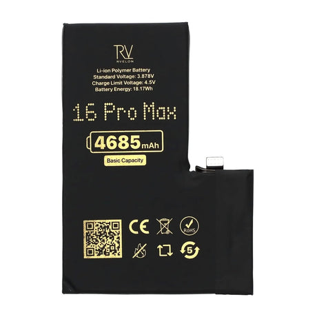 Rvelon Premium Batteri til iPhone 16 Pro Max - 4685 mAh