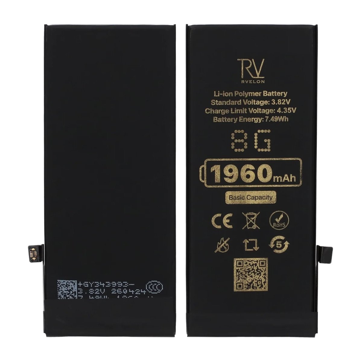 Rvelon Premium Batteri til iPhone 8 - 1960mAh