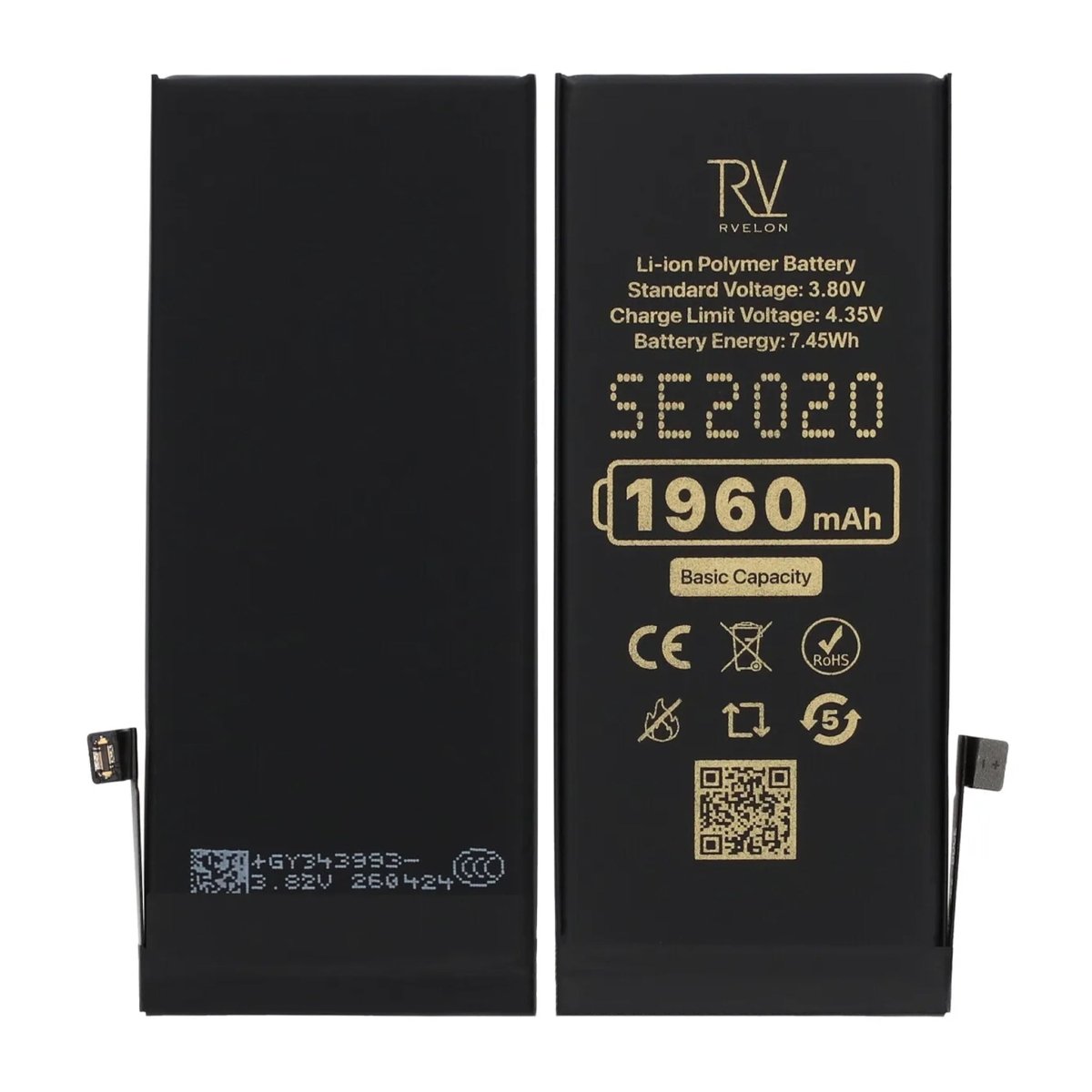 Rvelon Premium Batteri til iPhone SE 2020 - 1960mAh
