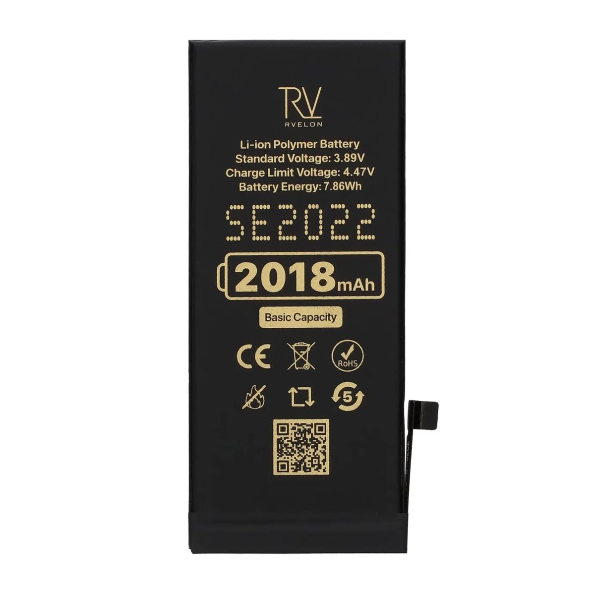 Rvelon Premium Batteri til iPhone SE 2022 - 2018mAh