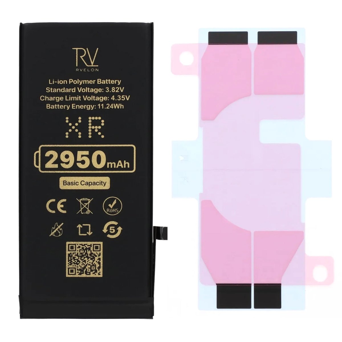 Rvelon Premium Batteri til iPhone XR - 2950mAh