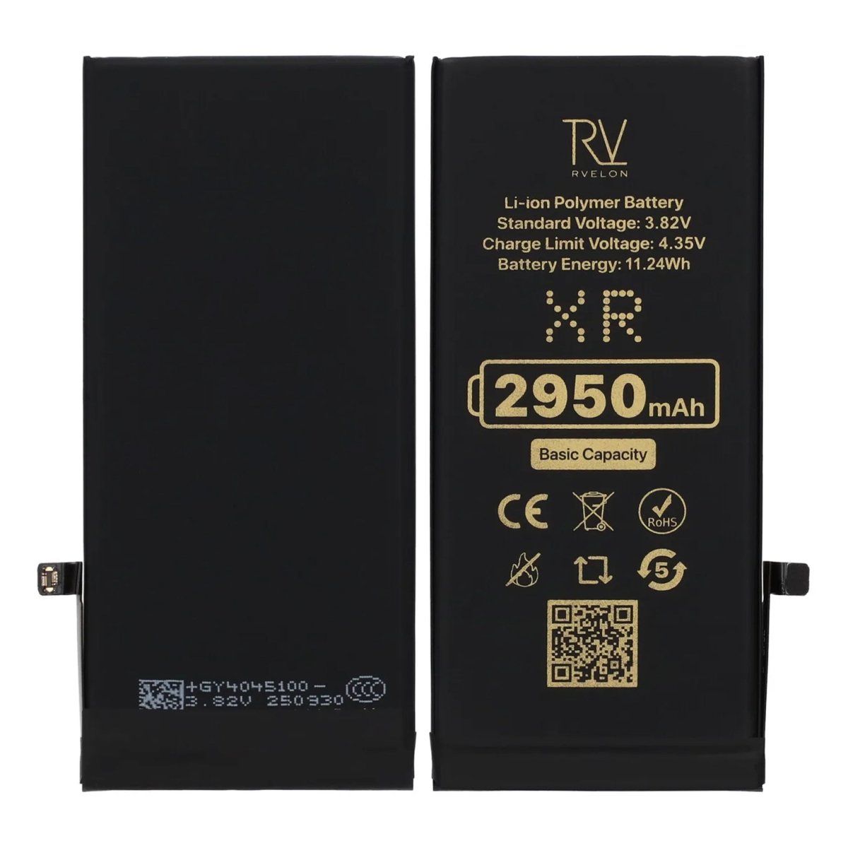 Rvelon Premium Batteri til iPhone XR - 2950mAh