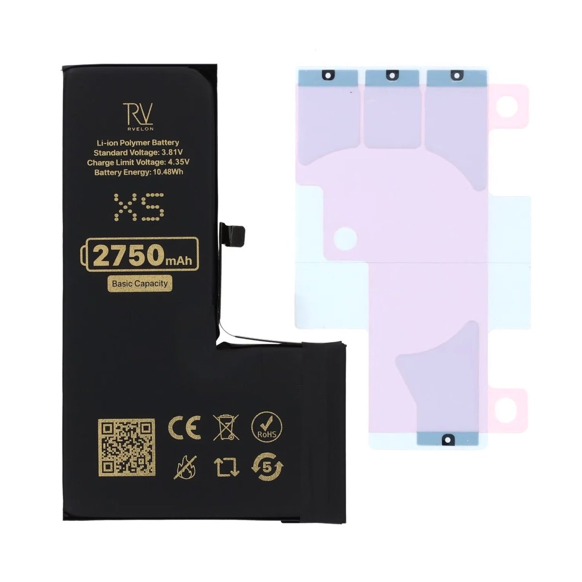 Rvelon Premium Batteri til iPhone XS - 2750mAh