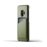 Mujjo Samsung Galaxy S9 Cover Full Leather Wallet Case Oliven Grøn