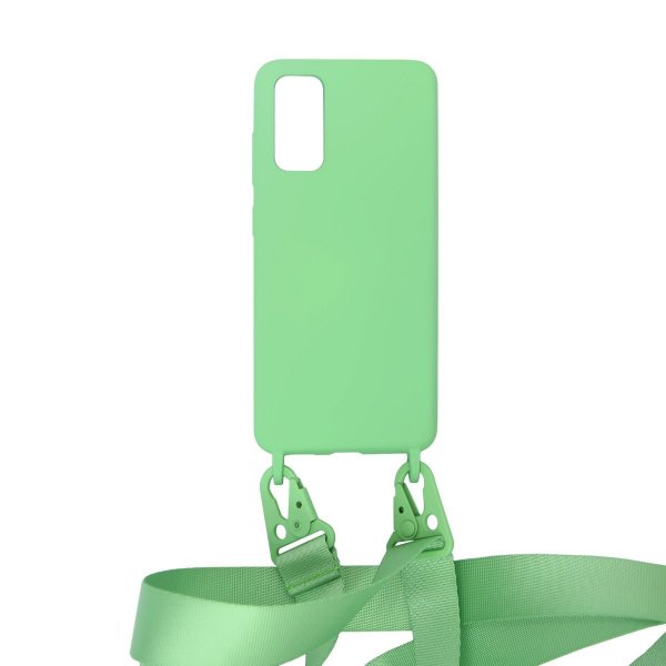 Samsung Galaxy S20 Cover Silikone med Halsrem Grøn