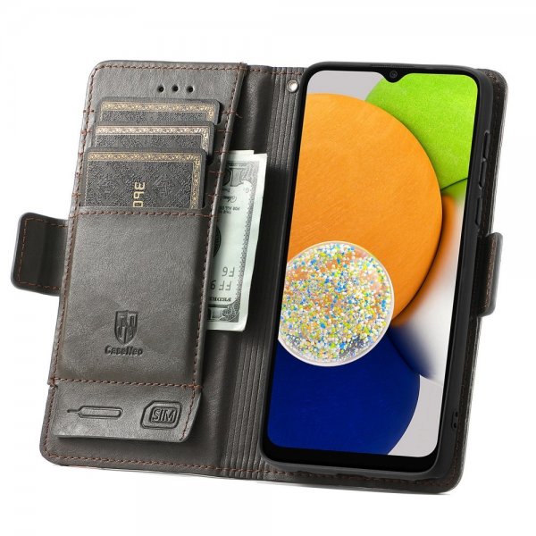Samsung Galaxy A03 Cover Stripe Grå