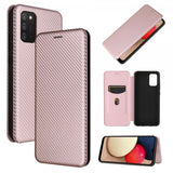 Samsung Galaxy A03s Cover Kulfibertekstur Rosaguld