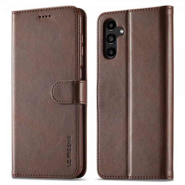 Lc.Imeeke Samsung Galaxy A04s/Galaxy A13 5G Etui med Kortlomme Standerfunktion Mørkebrun