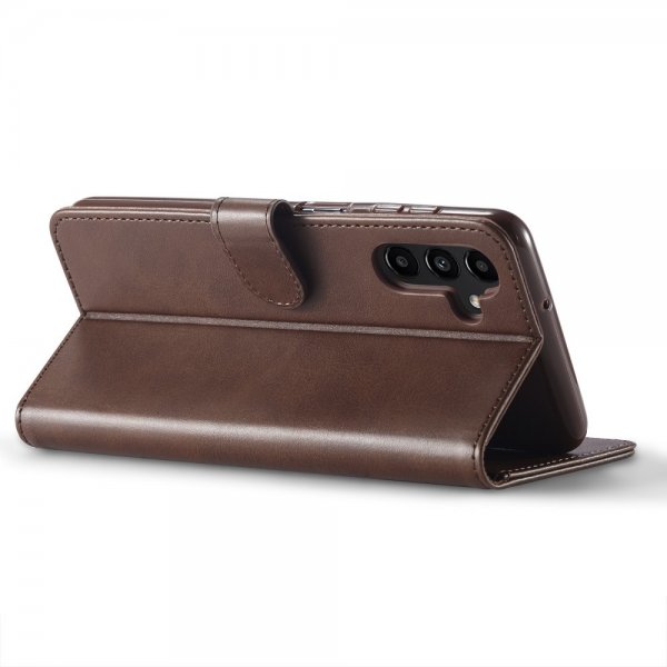 Lc.Imeeke Samsung Galaxy A04s/Galaxy A13 5G Etui med Kortlomme Standerfunktion Mørkebrun