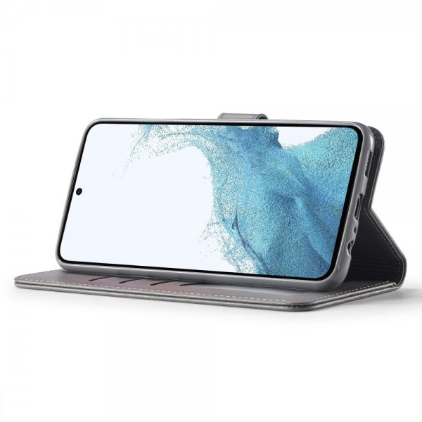 Lc.Imeeke Samsung Galaxy A05s Cover med Kortlomme Stativfunktion Grå