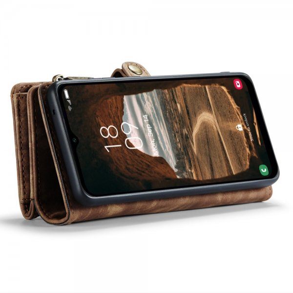 CaseMe Samsung Galaxy A14 Cover 008 Series Aftagelig Skal Brun