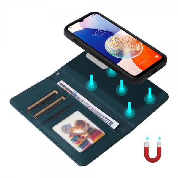 Betopnice Samsung Galaxy A14 Cover med Aftageligt Skal 005 Blå