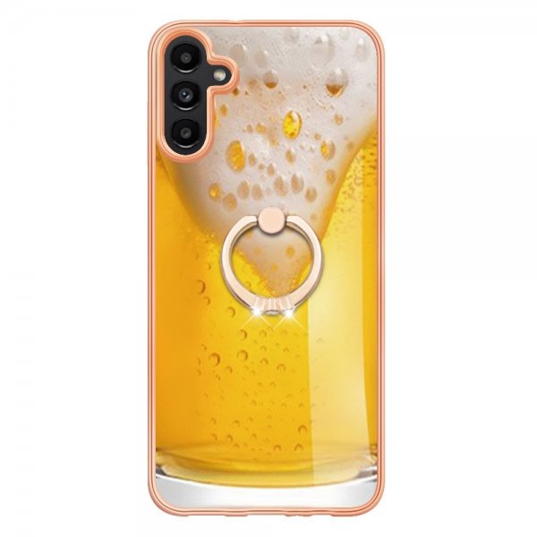 Samsung Galaxy A14 Cover med Fingerring Motiv Øl