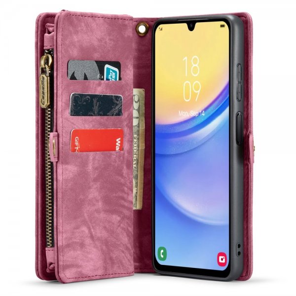 CaseMe Samsung Galaxy A15 Cover 008 Series Aftagelig Skal Rød