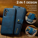 Dg.Ming Samsung Galaxy A15 Etui med Aftageligt Cover Blå