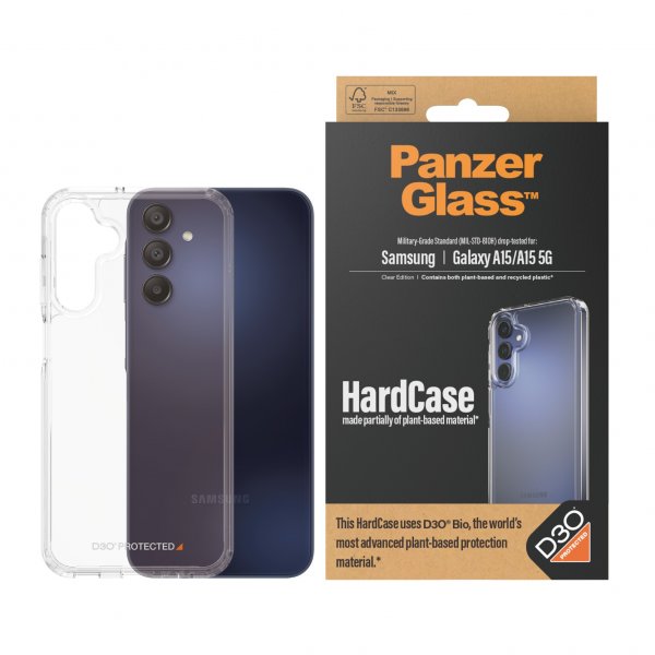 PanzerGlass Samsung Galaxy A15 Cover HardCase D3O Transparent
