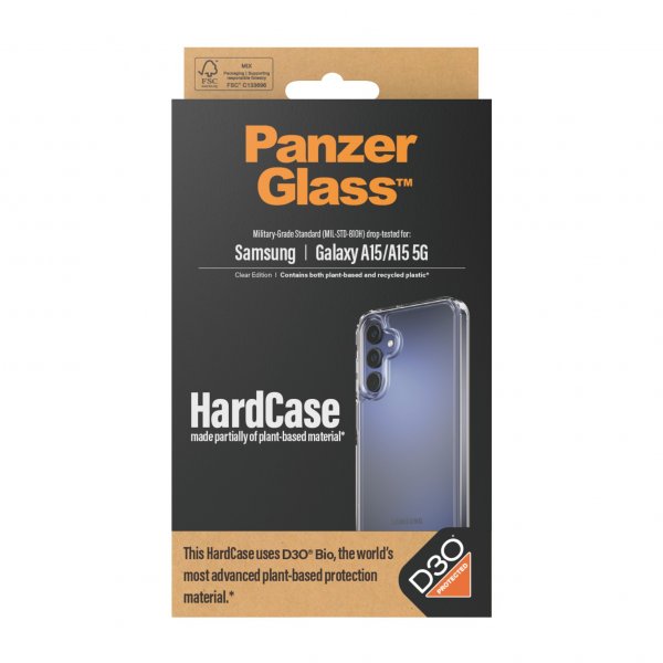 PanzerGlass Samsung Galaxy A15 Cover HardCase D3O Transparent