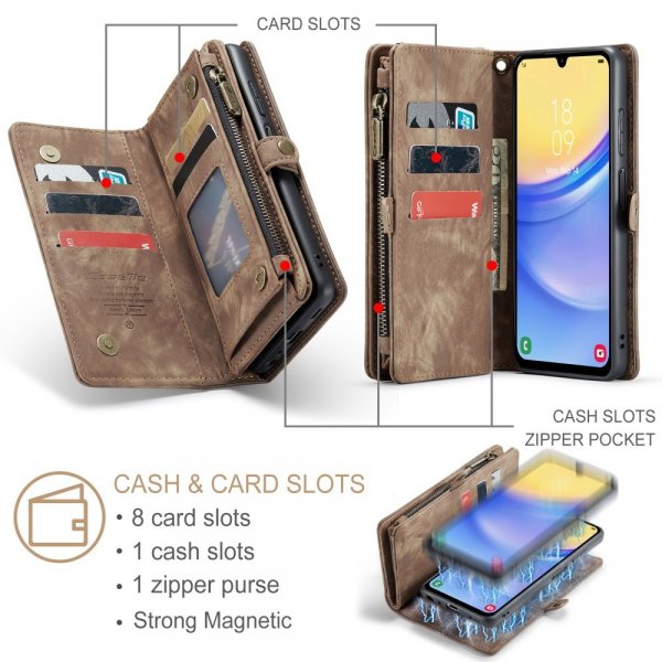 CaseMe Samsung Galaxy A16 Etui 008 Series Aftageligt Cover Brun
