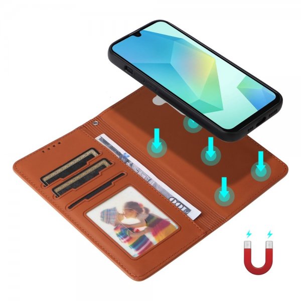 Betopnice Samsung Galaxy A16 Etui med Aftageligt Cover 005 Brun