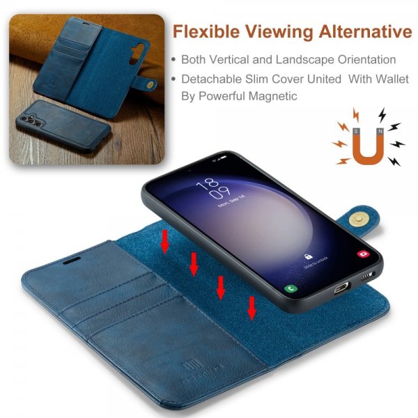 Dg.Ming Samsung Galaxy A16 Etui med Aftageligt Cover Blå