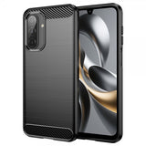 Samsung Galaxy A17 Cover Børstet Kulfibertekstur Sort