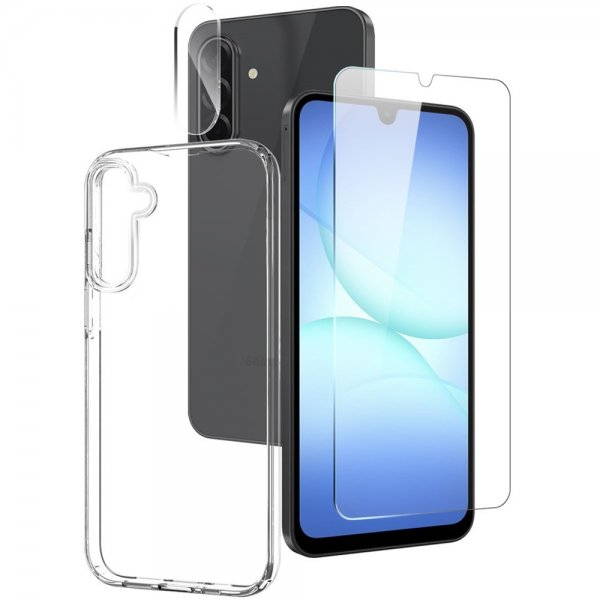 Northjo Samsung Galaxy A17 Cover med Skærmbeskyttelse og Kamerabeskyttelse 3-i-1