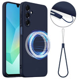 Samsung Galaxy A17 Cover med Strap Silikone MagSafe Mørkeblå