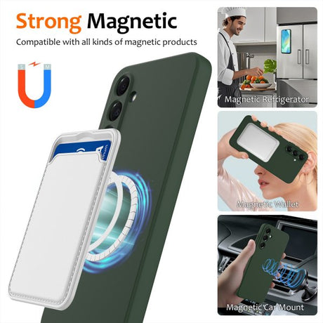 Samsung Galaxy A17 Cover med Strap Silikone MagSafe Mørkegrøn