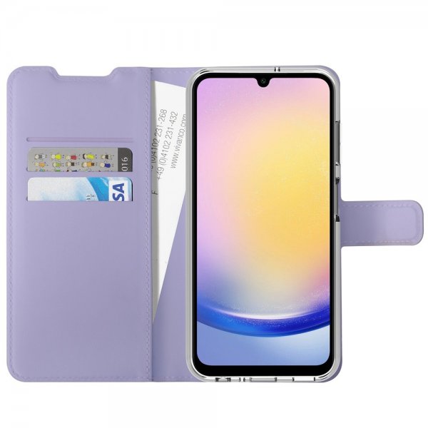 Vivanco Samsung Galaxy A25 Cover Classic Wallet Lavendel
