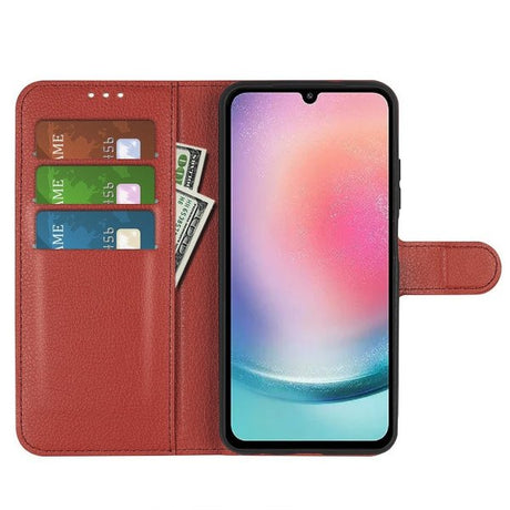 Samsung Galaxy A25 Cover med Stativ Brun