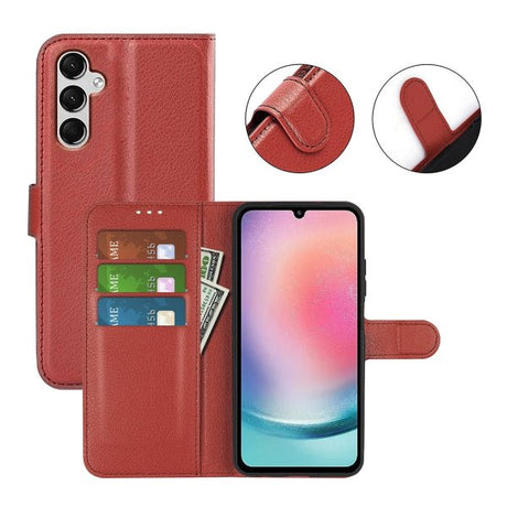 Samsung Galaxy A25 Cover med Stativ Brun