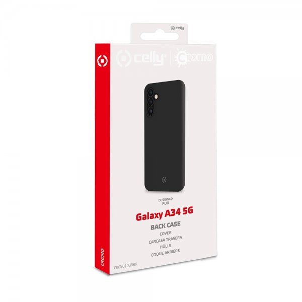 Celly Samsung Galaxy A34 5G Cover CROMO Sort