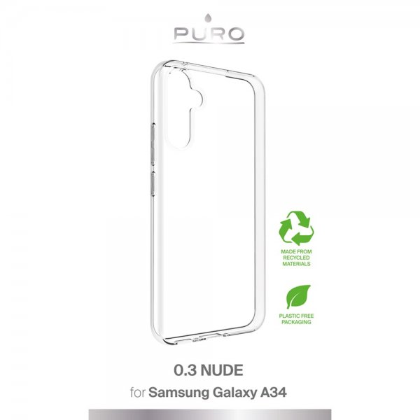 Puro Samsung Galaxy A34 5G Cover Nude Transparent