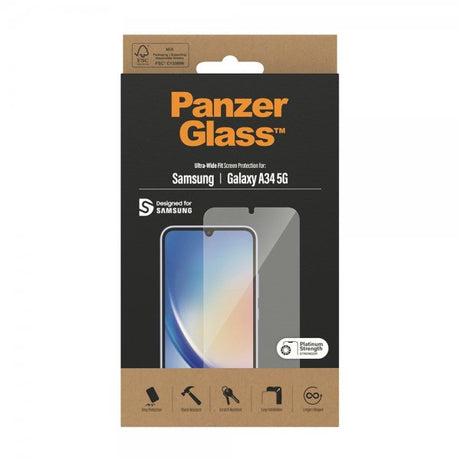 PanzerGlass Samsung Galaxy A34 5G Skærmbeskyttelse Ultra-Wide Fit