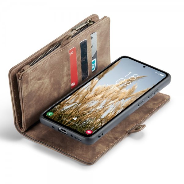 CaseMe Samsung Galaxy A35 Etui 008 Series Aftageligt Cover Brun