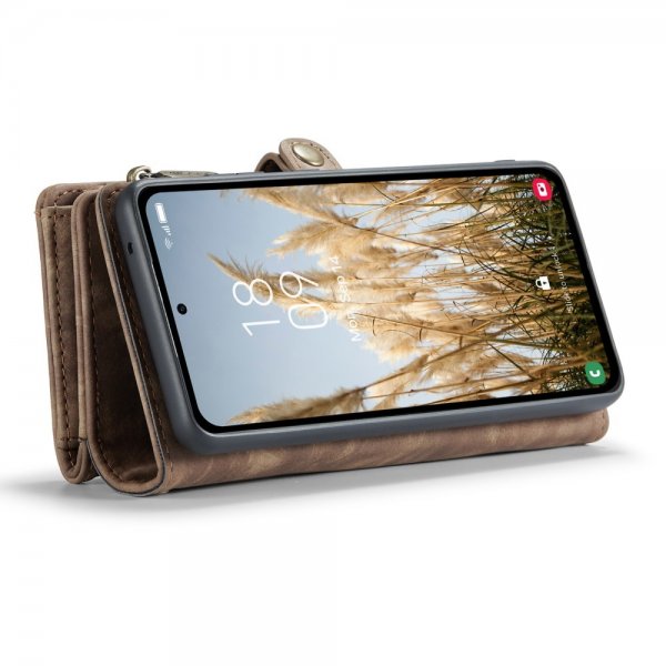 CaseMe Samsung Galaxy A35 Etui 008 Series Aftageligt Cover Brun