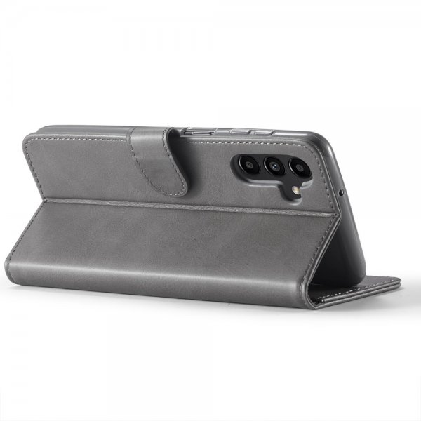 Lc.Imeeke Samsung Galaxy A35 Cover med Kortrum Stativfunktion Grå