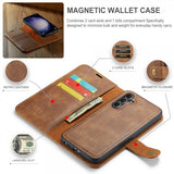 Dg.Ming Samsung Galaxy A35 Etui med Aftageligt Cover Brun