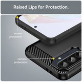 Samsung Galaxy A36/Galaxy A56 Cover Børstet Kulfibertekstur Sort