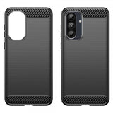 Samsung Galaxy A36/Galaxy A56 Cover Børstet Kulfibertekstur Sort