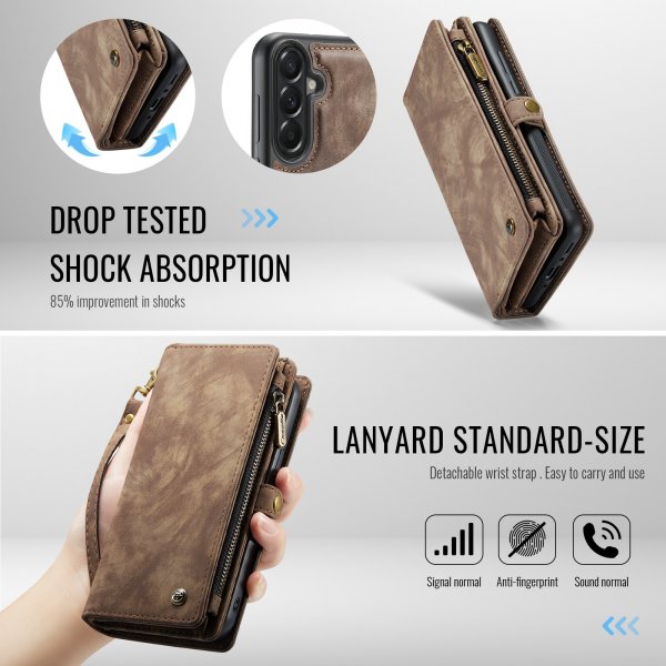 CaseMe Samsung Galaxy A37 Cover 008 Series Aftageligt Cover Brun