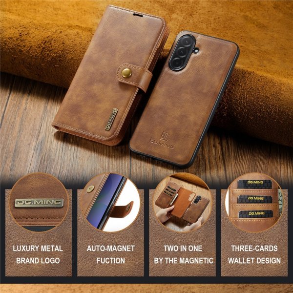Dg.Ming Samsung Galaxy A37 Etui med Aftagelig Skal Brun