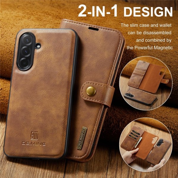 Dg.Ming Samsung Galaxy A37 Etui med Aftagelig Skal Brun
