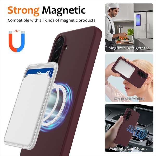 Samsung Galaxy A37 Cover med Strop Silikone MagSafe Rød