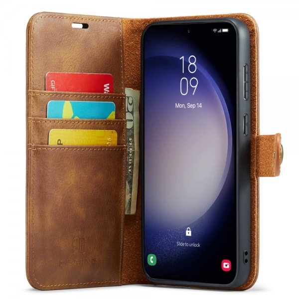 Dg.Ming Samsung Galaxy A55 Etui med Aftageligt Cover Brun
