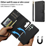 Lc.Imeeke Samsung Galaxy A55 Cover med Aftageligt Cover L2 Series MagSafe Sort