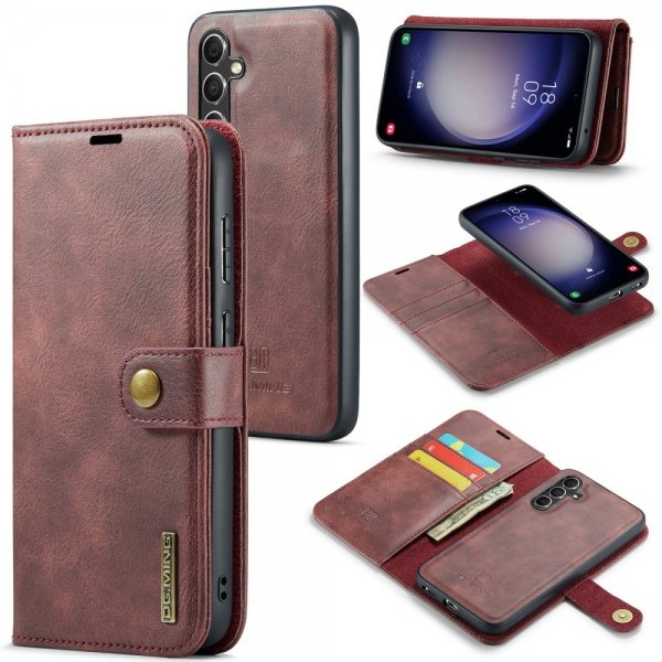 Dg.Ming Samsung Galaxy A55 Etui med Aftageligt Cover Rød