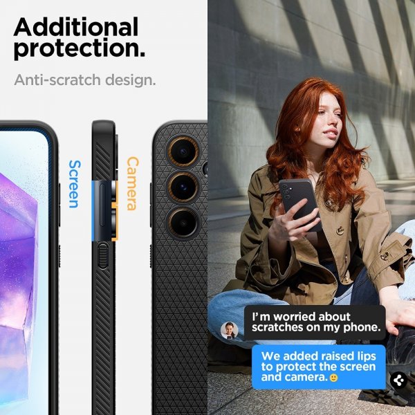 Spigen Samsung Galaxy A55 Cover Liquid Air Mat Sort