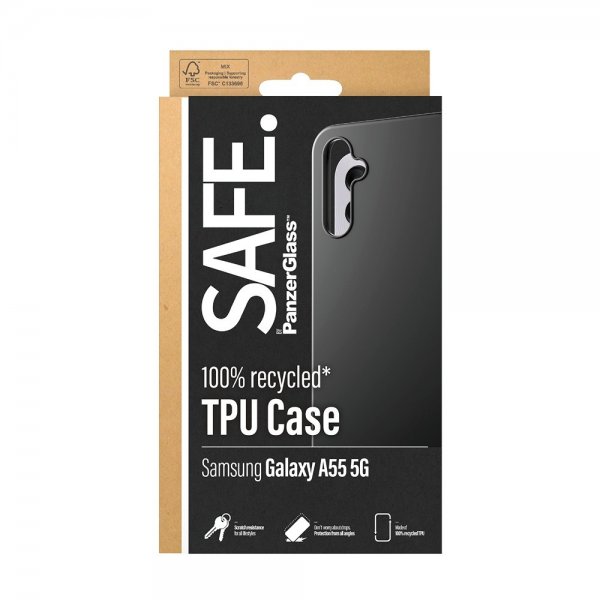 SAFE by PanzerGlass Samsung Galaxy A55 Cover Soft TPU Case Sort